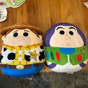 2 squishmellows woody and buzz light year